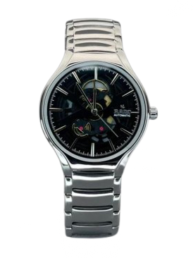 RADO TRUE ROUND AUTOMATIC OPEN HEART - SILVER BLACK
